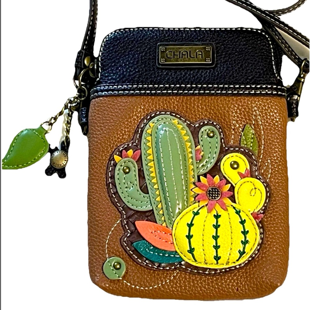 CHALA CACTUS RFID CROSSBODY w/Two Handles LIKE NEW! - Picture 5 of 12
